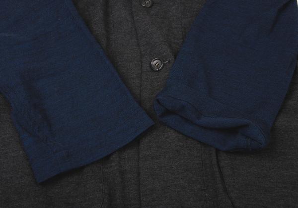 COMME des GARCONS HOMME PLUS Bicolor Wool Jacket Gray Size M