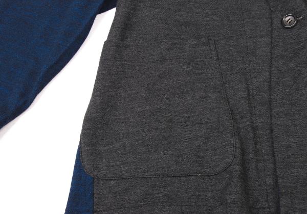 COMME des GARCONS HOMME PLUS Bicolor Wool Jacket Gray Size M