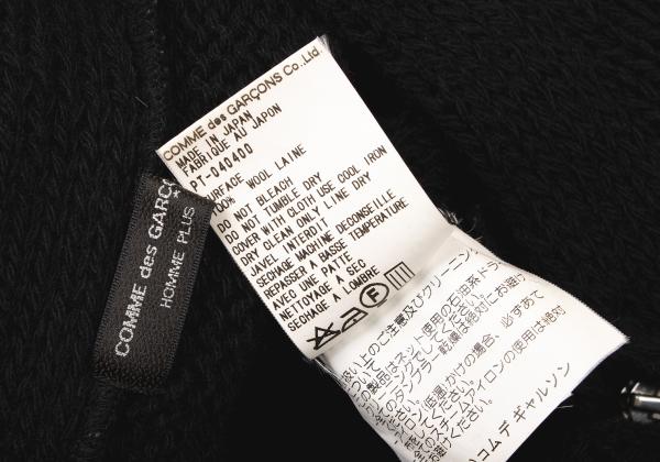 COMME des GARCONS HOMME PLUS Wool Zip Jacket Black Size M