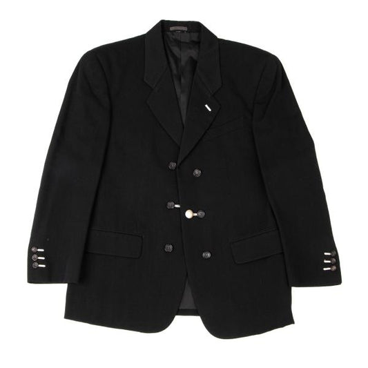 COMME des GARCONS HOMME PLUS Black Wool Button Jacket Size S
