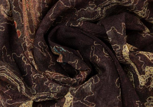 ISSEY MIYAKE All-Over Print Mesh Short Top Brown Size 2