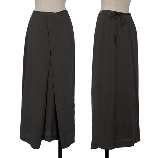 JURGEN LEHL Silk String Midi Skirt Charcoal Gray Size M