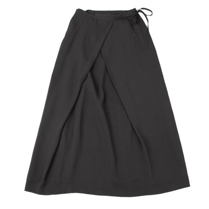 JURGEN LEHL Silk String Midi Skirt Charcoal Gray Size M