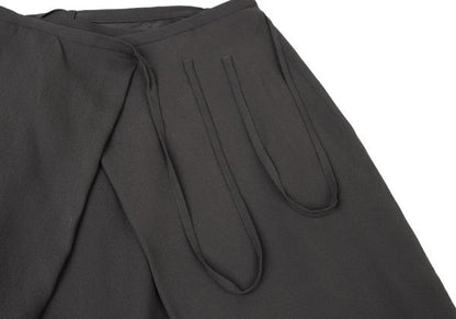 JURGEN LEHL Silk String Midi Skirt Charcoal Gray Size M
