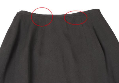 JURGEN LEHL Silk String Midi Skirt Charcoal Gray Size M