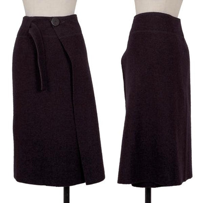 JURGEN LEHL Wool Wrap Skirt Purple Size M