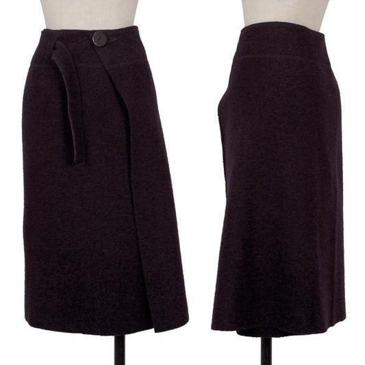 JURGEN LEHL Wool Wrap Skirt Purple Size M