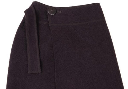 JURGEN LEHL Wool Wrap Skirt Purple Size M