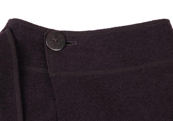 JURGEN LEHL Wool Wrap Skirt Purple Size M