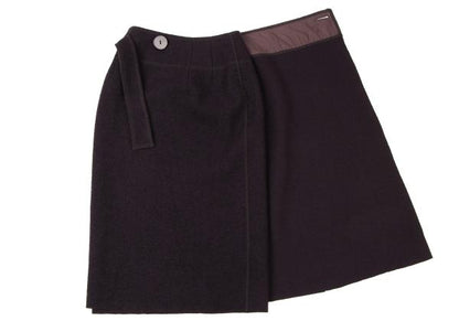 JURGEN LEHL Wool Wrap Skirt Purple Size M