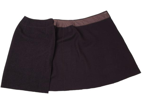 JURGEN LEHL Wool Wrap Skirt Purple Size M