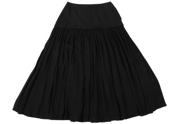 Y's Rayon Paneled Pleated Skirt Black Size 1