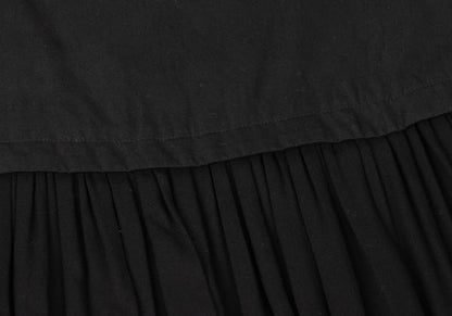 Y's Rayon Paneled Pleated Skirt Black Size 1