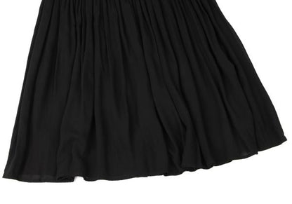 Y's Rayon Paneled Pleated Skirt Black Size 1