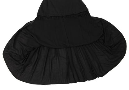 Y's Rayon Paneled Pleated Skirt Black Size 1