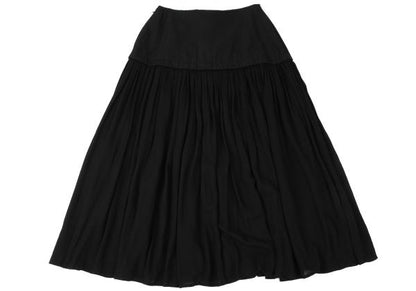 Y's Rayon Paneled Pleated Skirt Black Size 1