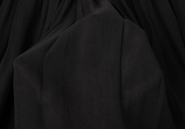 Y's Rayon Paneled Pleated Skirt Black Size 1