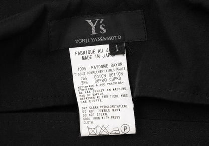 Y's Rayon Paneled Pleated Skirt Black Size 1