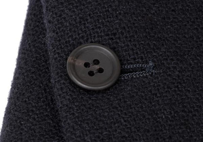 Y's Wool Many Button Wrap Midi Skirt Navy Size 3