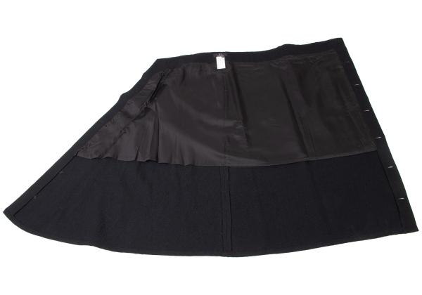 Y's Wool Many Button Wrap Midi Skirt Navy Size 3