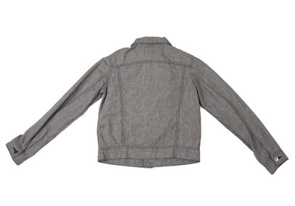 COMME des GARCONS Glen Check Cotton Linen Jacket Gray Size M