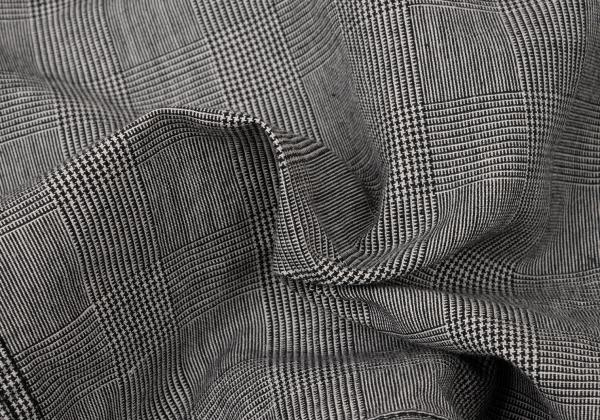 COMME des GARCONS Glen Check Cotton Linen Jacket Gray Size M