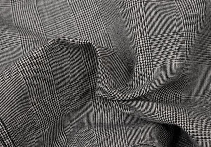 COMME des GARCONS Glen Check Cotton Linen Jacket Gray Size M