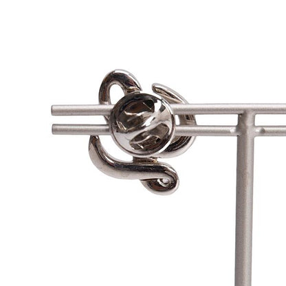 LOEWE Stone Pin Badge Silver