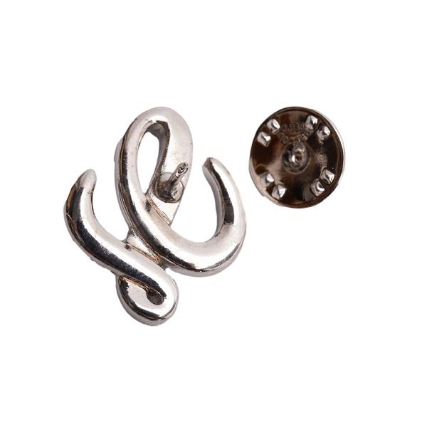 LOEWE Stone Pin Badge Silver