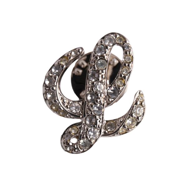 LOEWE Stone Pin Badge Silver