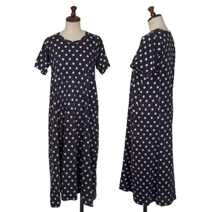 COMME des GARCONS Dot Panel T-Shirt Dress Blue Size XS