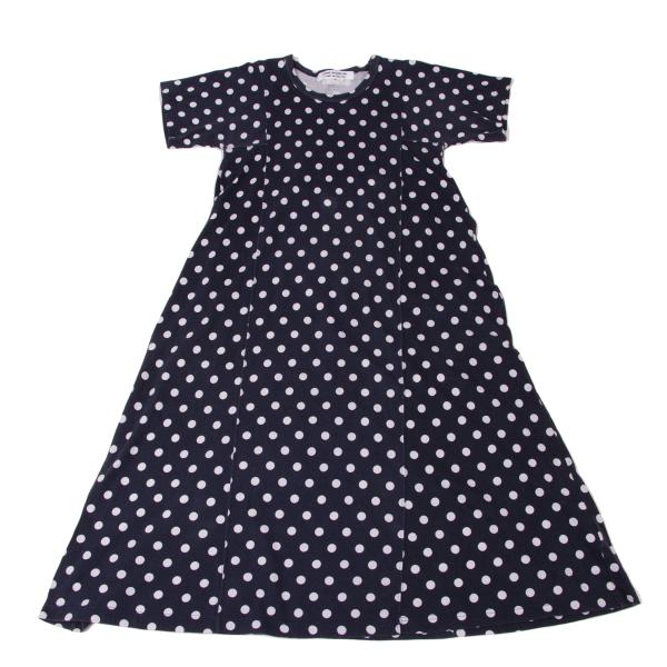 COMME des GARCONS Dot Panel T-Shirt Dress Blue Size XS
