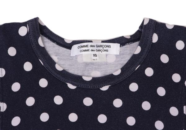 COMME des GARCONS Dot Panel T-Shirt Dress Blue Size XS