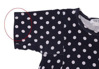 COMME des GARCONS Dot Panel T-Shirt Dress Blue Size XS