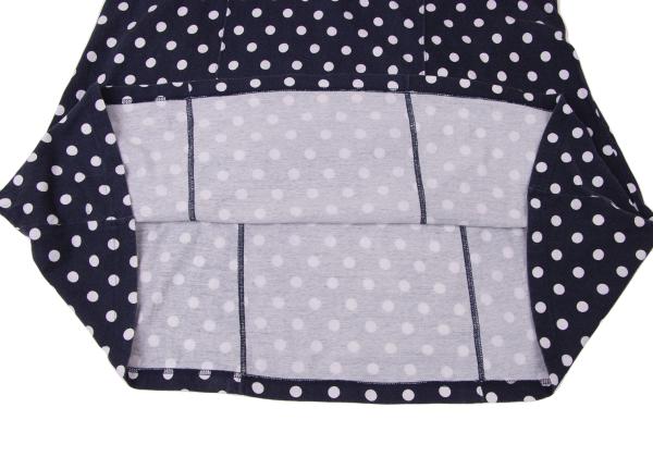 COMME des GARCONS Dot Panel T-Shirt Dress Blue Size XS