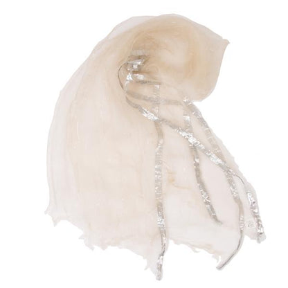 Falierosarti Metallic Trim Scarf Beige