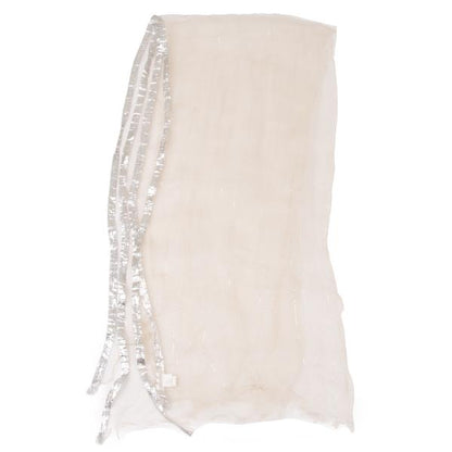 Falierosarti Metallic Trim Scarf Beige