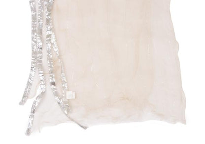 Falierosarti Metallic Trim Scarf Beige