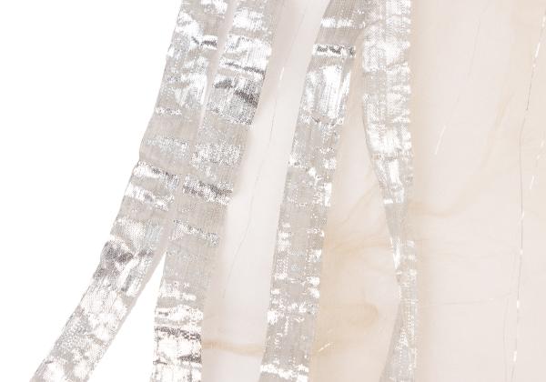 Falierosarti Metallic Trim Scarf Beige