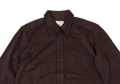 DRIES VAN NOTEN Wool Acrylic Cable Shirt Brown Size 48