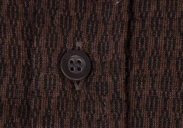 DRIES VAN NOTEN Wool Acrylic Cable Shirt Brown Size 48