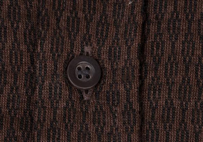 DRIES VAN NOTEN Wool Acrylic Cable Shirt Brown Size 48