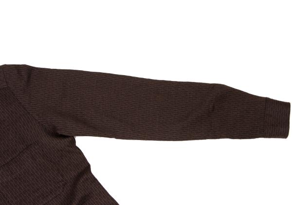 DRIES VAN NOTEN Wool Acrylic Cable Shirt Brown Size 48