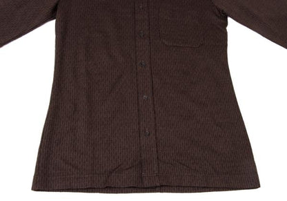 DRIES VAN NOTEN Wool Acrylic Cable Shirt Brown Size 48
