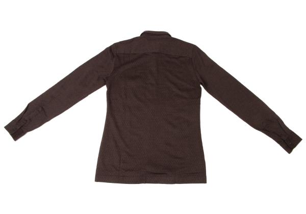 DRIES VAN NOTEN Wool Acrylic Cable Shirt Brown Size 48