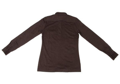 DRIES VAN NOTEN Wool Acrylic Cable Shirt Brown Size 48