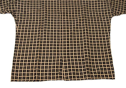GIANNI VERSACE Color Block Plaid Long Sleeve Shirt Beige Size 46S
