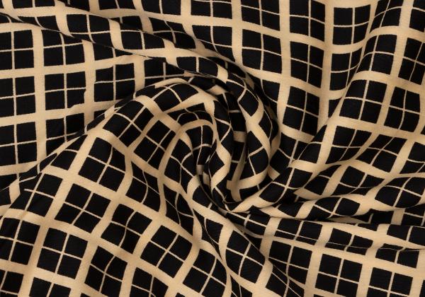 GIANNI VERSACE Color Block Plaid Long Sleeve Shirt Beige Size 46S