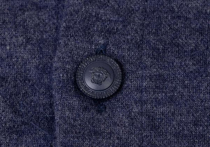 GIANNI VERSACE Medusa Flap Pocket Shirt Purple Size 50L