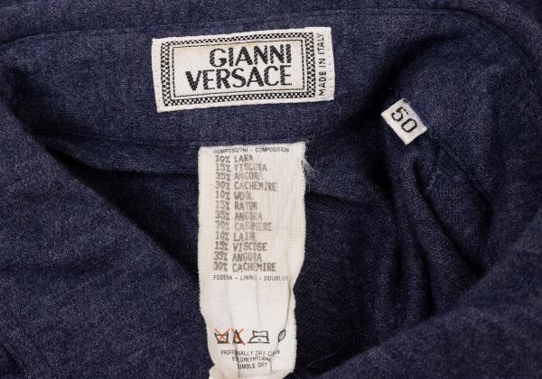 GIANNI VERSACE Medusa Flap Pocket Shirt Purple Size 50L
